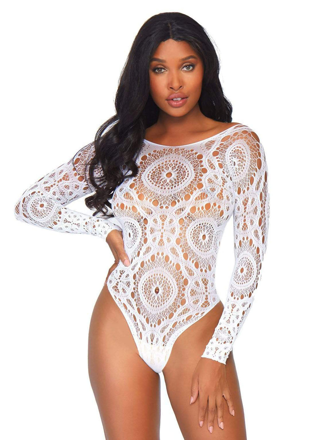 Thong Back Teddy - White - M/l | 714718542348 | Discreet Personal Wellness