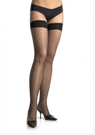 Spandex Industrial Net Thigh Highs - Black | 714718079042 | Discreet Personal Wellness