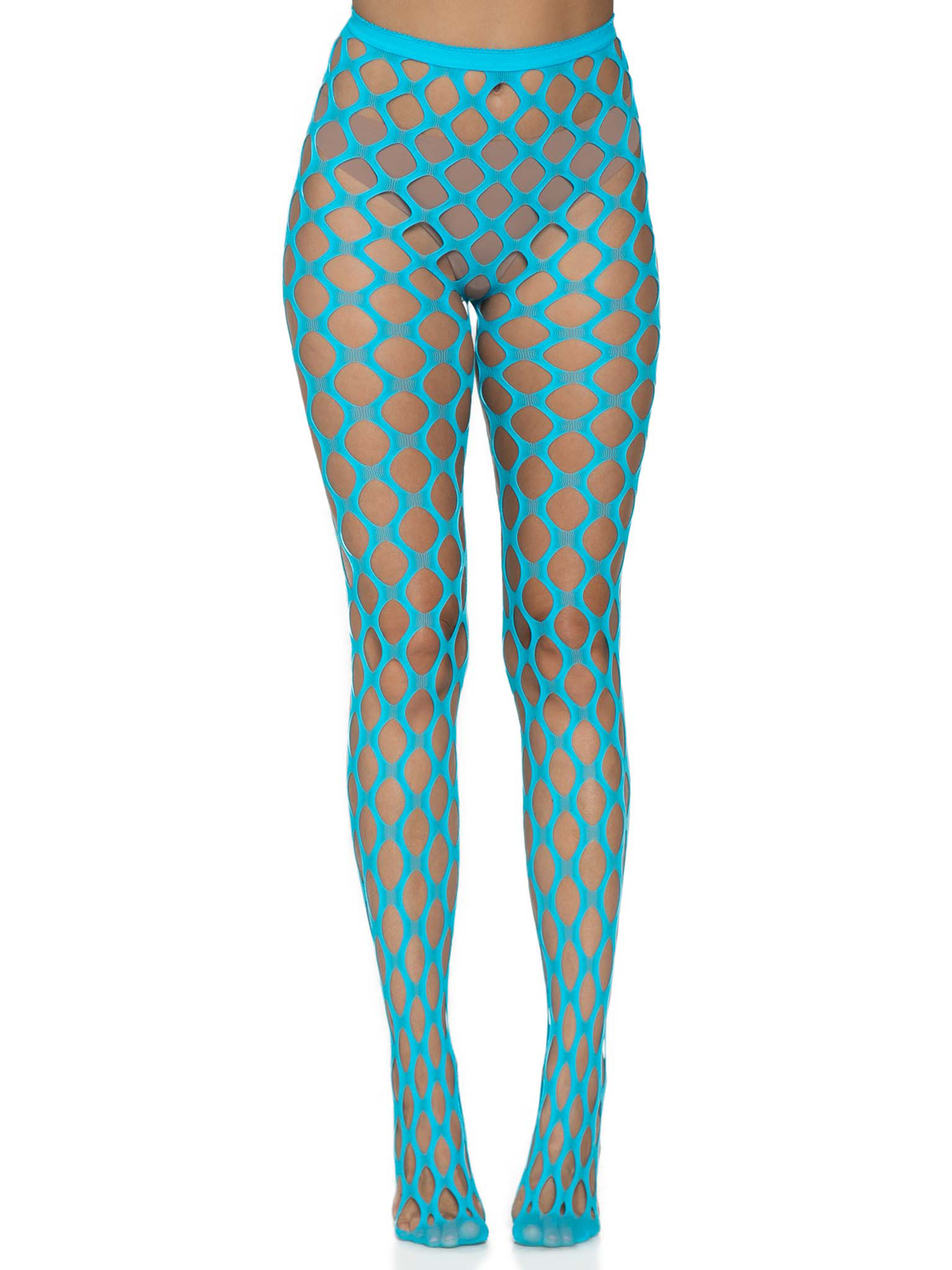 Jumbo Pothole Net Tights - Neon Blue - One Size | 714718560748 | Discreet Personal Wellness