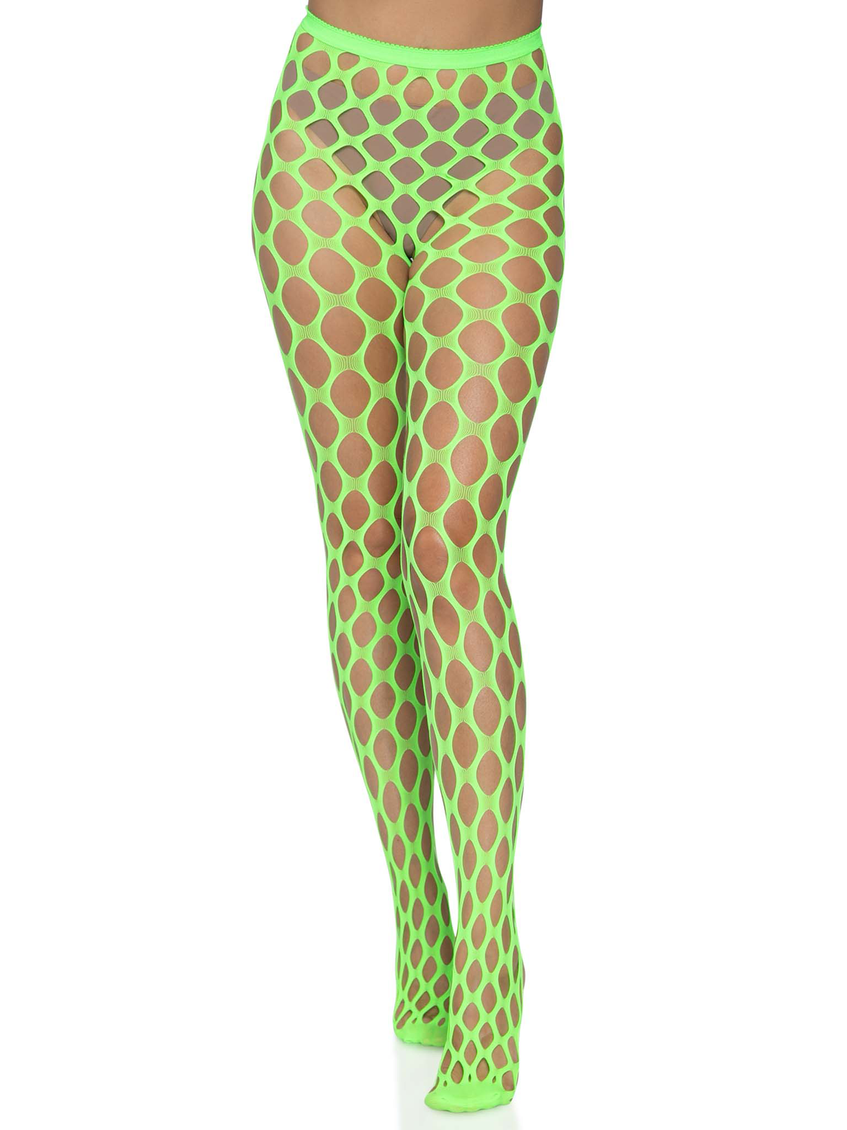 Jumbo Pothole Net Tights - Neon Green - One Size | 714718560779 | Discreet Personal Wellness