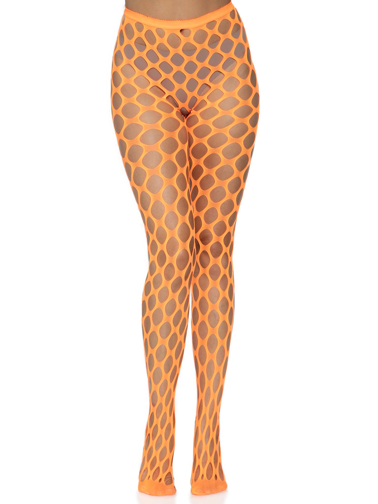 Jumbo Pothole Net Tights - Neon Orange - One Size | 714718560762 | Discreet Personal Wellness