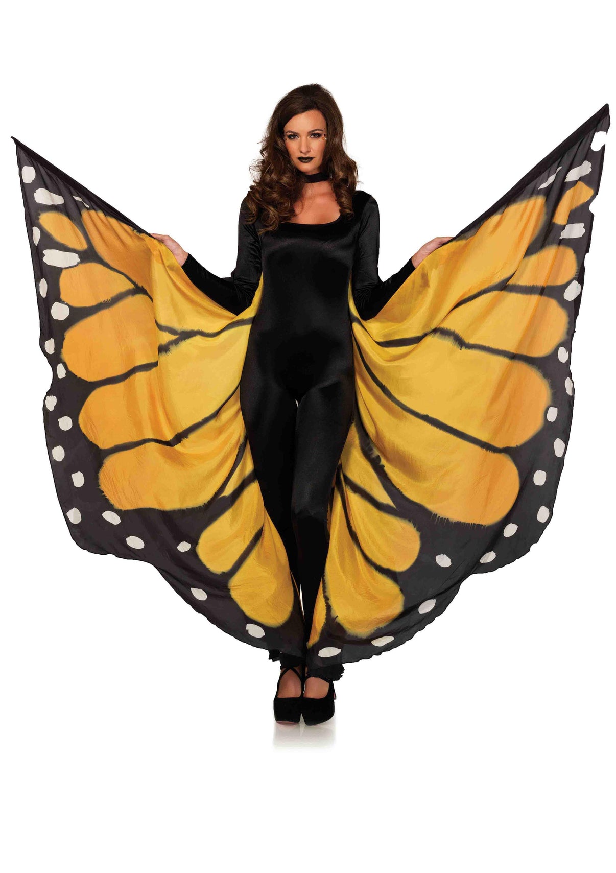 Festival Butterfly Wing Halter Cape - Orange/ - One Size - Black | 714718520254 | Discreet Personal Wellness