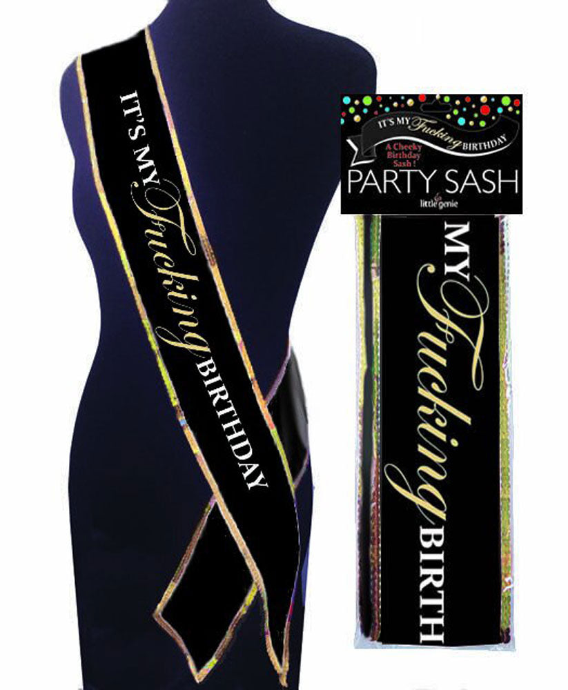 iT's My funing Birthday Sash - Black | 685634103329 | Discreet Personal Wellness