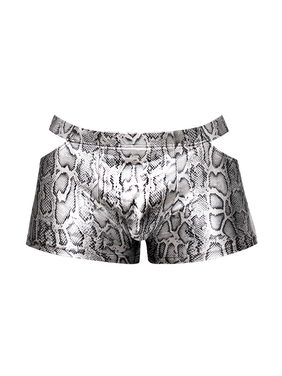 s'naked Pouch Short - Medium - Silver/black | 845830090209 | Discreet Personal Wellness