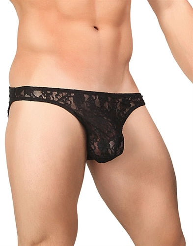 Stretch Lace Wonder Bikini - Medium - Black | 845830054331 | Discreet Personal Wellness