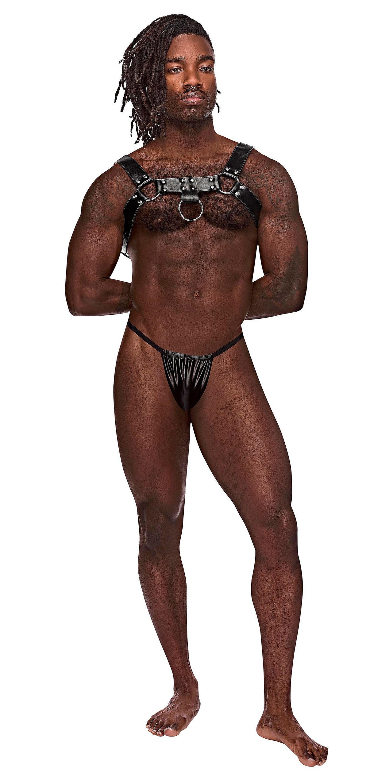 Aries Leather Harness - One Size - Black | 845830085946 | Discreet Personal Wellness