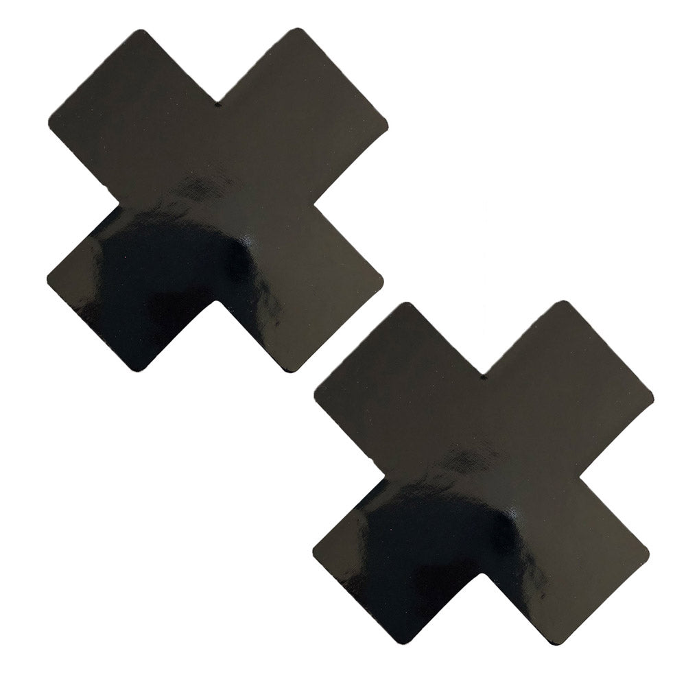 Dom Squad Wet Vinyl Naughty X Factor Nipztix Pasties | 045923592928 | Discreet Personal Wellness