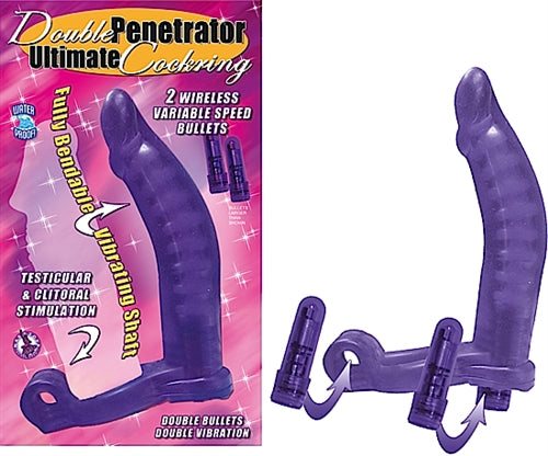 Double Penetrator Ultimate Penisring-Purple | 782631213027 | Discreet Personal Wellness