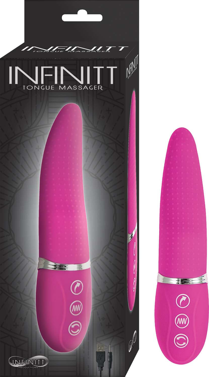 Infinitt Tongue Massager - Pink | 782631282313 | Discreet Personal Wellness