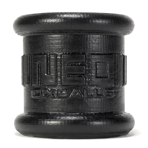 Neo 2 Inch Tall Ball Stretcher Squishy Silicone - Black | 840215104380 | Discreet Personal Wellness