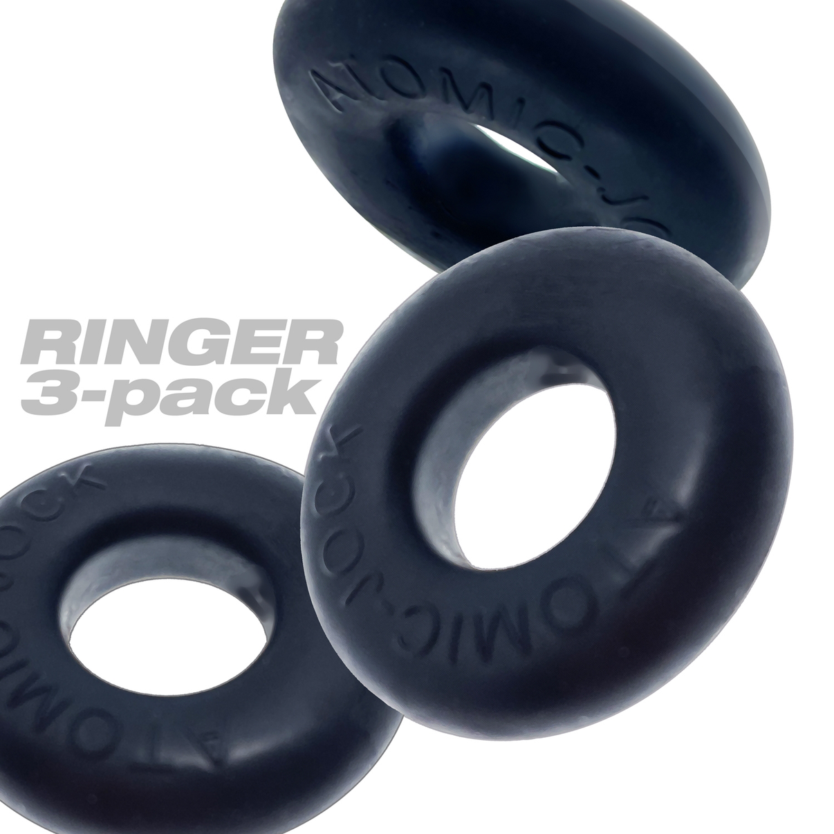 Ringer Penisring 3 Pack - Small - Night Black | 840215121813 | Discreet Personal Wellness
