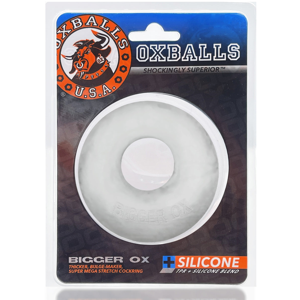 Bigger Ox Penisring - Clear Ice | 840215120977 | Discreet Personal Wellness