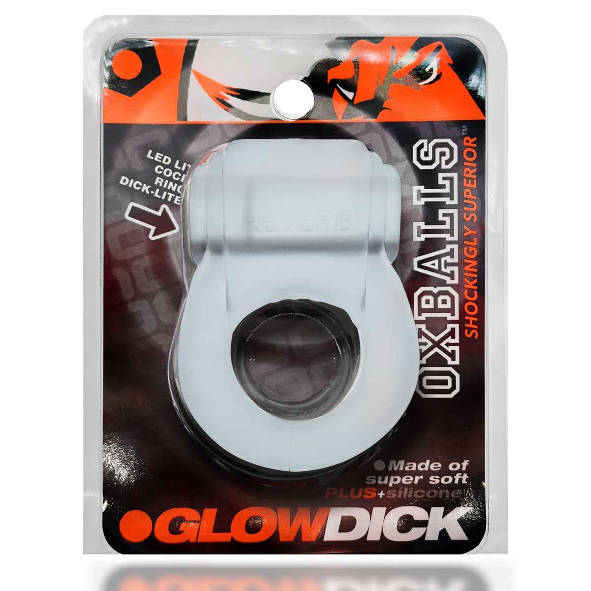 Glow Penis Penis Ring With Led - Clear Ice | 840215122711 | Discreet Personal Wellness