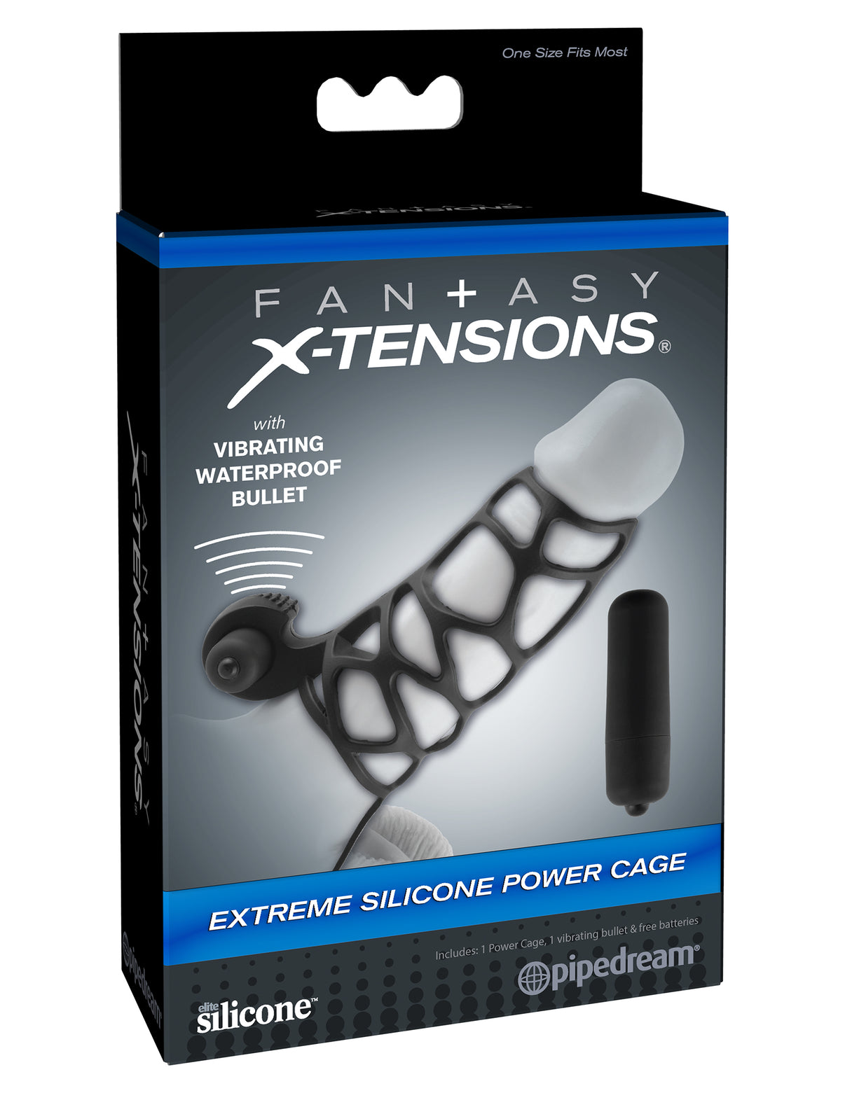Fantasy X-Tensions Extreme Silicone Power Cage - Black | 603912346084 | Discreet Personal Wellness