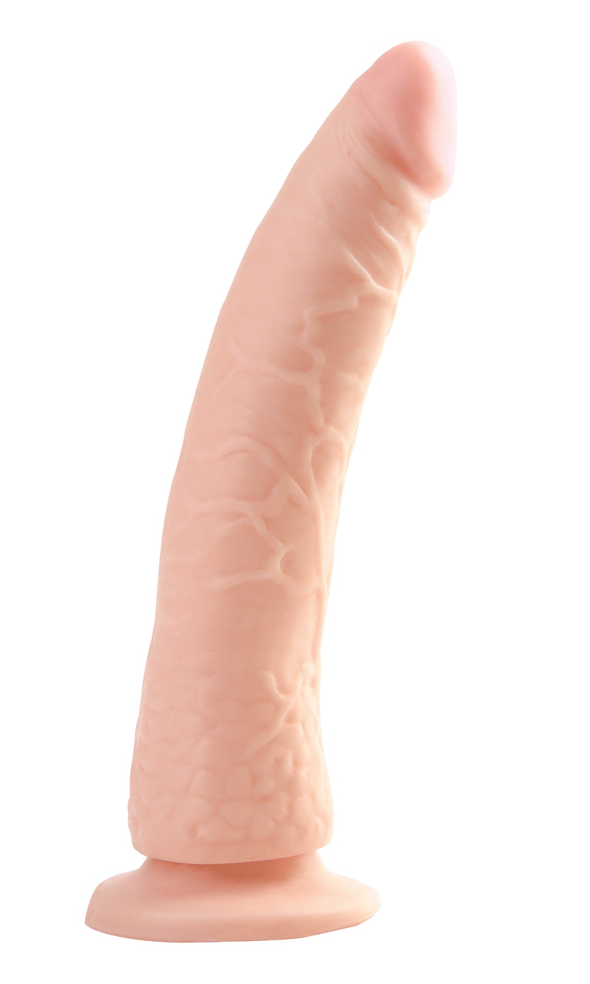 Basix Rubber Works - Slim 7 Inch With Suction Cup - Flesh | 603912236859 | Discreet Personal Wellness