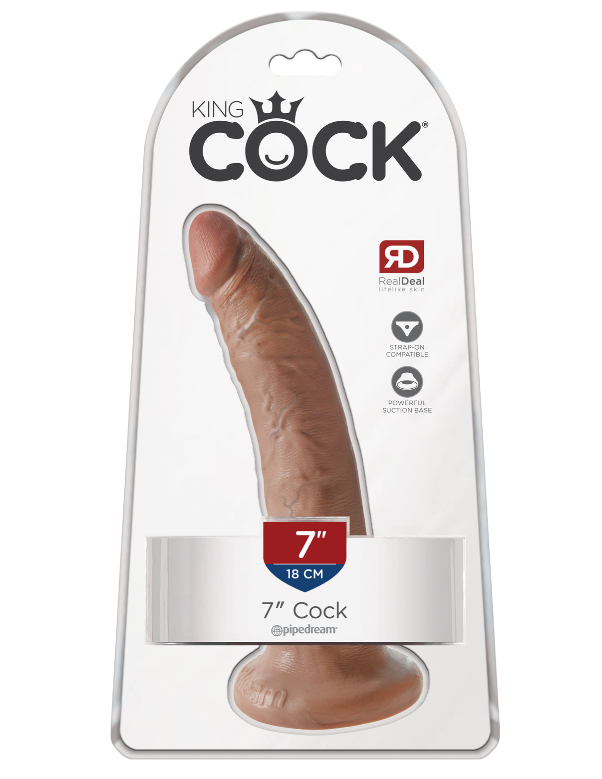 King Penis 7 Inch Penis - Tan | 603912746310 | Discreet Personal Wellness
