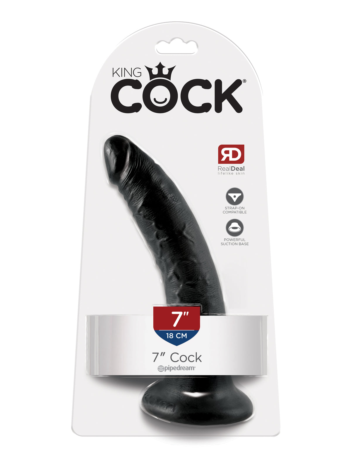 King Penis 7-Inch Penis - Black | 603912349924 | Discreet Personal Wellness