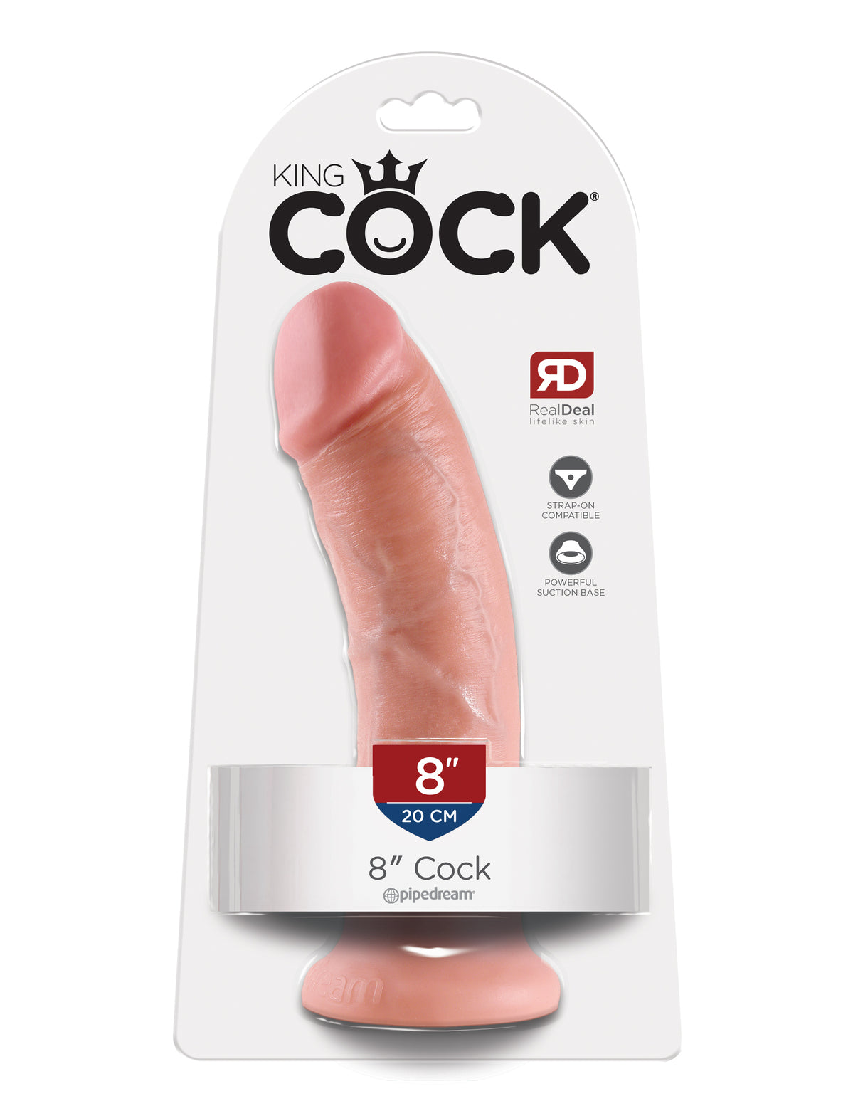 King Penis 8-Inch Penis - Flesh | 603912349948 | Discreet Personal Wellness