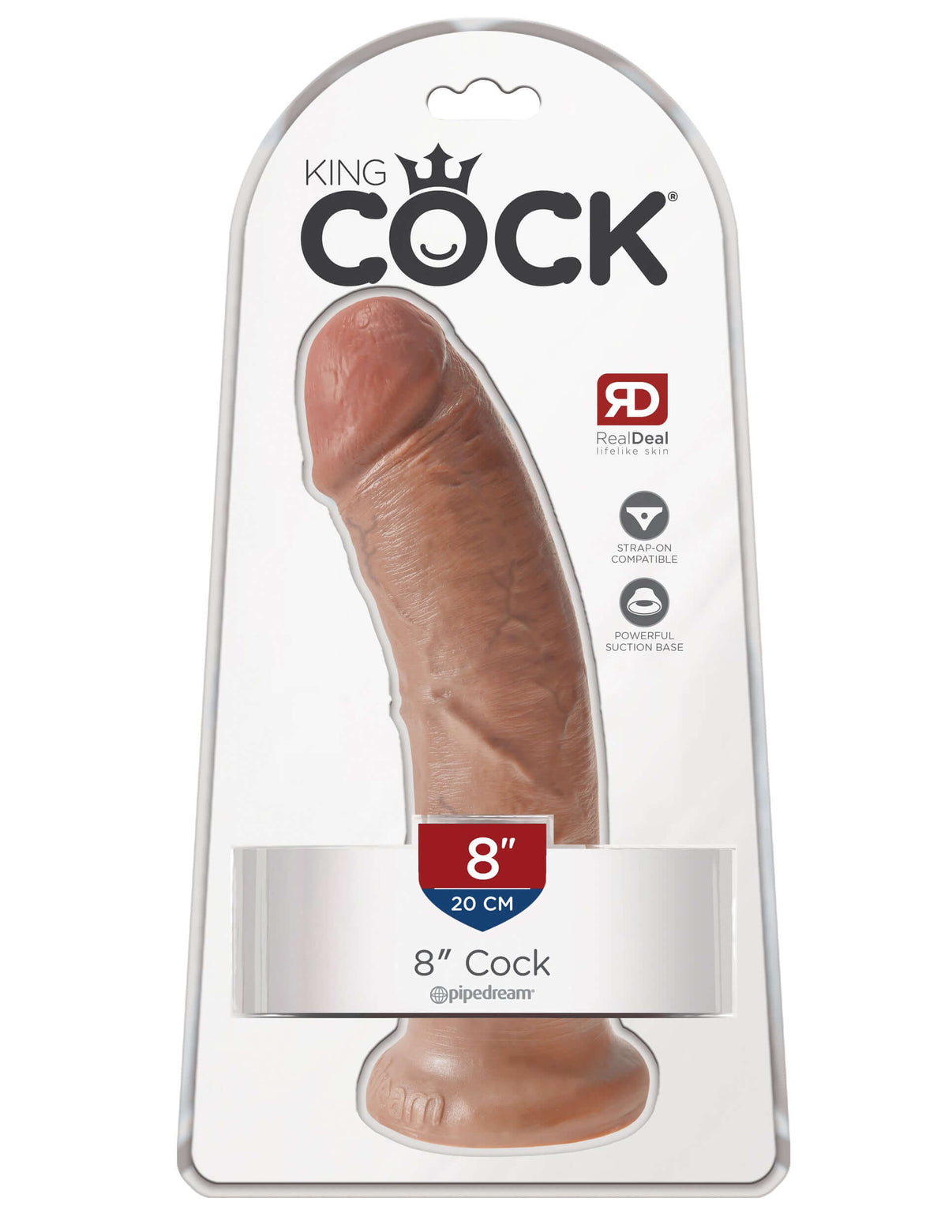 King Penis 8 Inch Penis - Tan | 603912746327 | Discreet Personal Wellness
