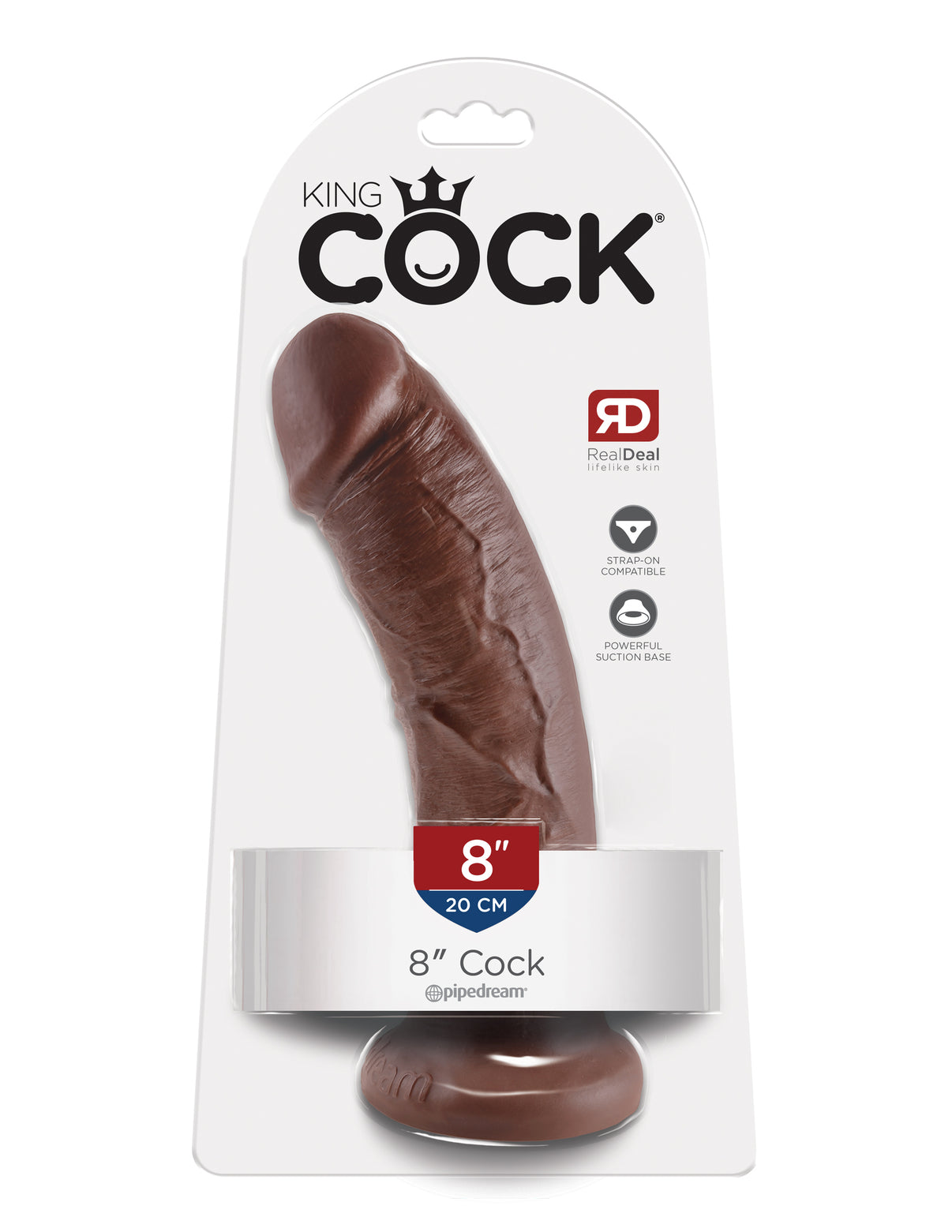 King Penis 8-Inch Penis Brown | 603912349962 | Discreet Personal Wellness