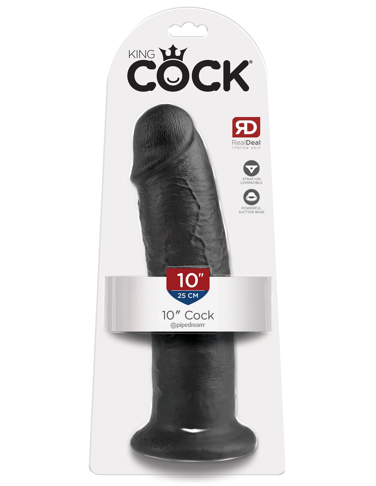 King Penis 10-Inch Penis - Black | 603912350012 | Discreet Personal Wellness
