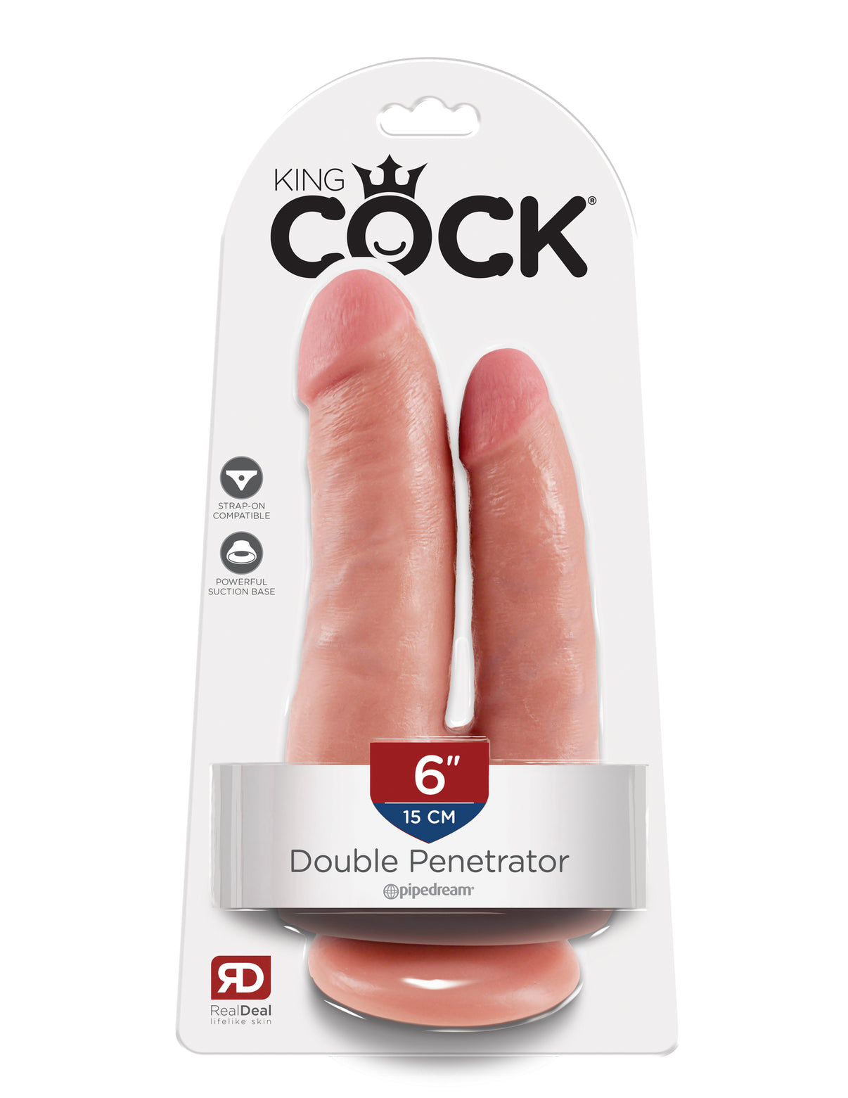 King Penis Double Penetrator - Flesh | 603912350036 | Discreet Personal Wellness