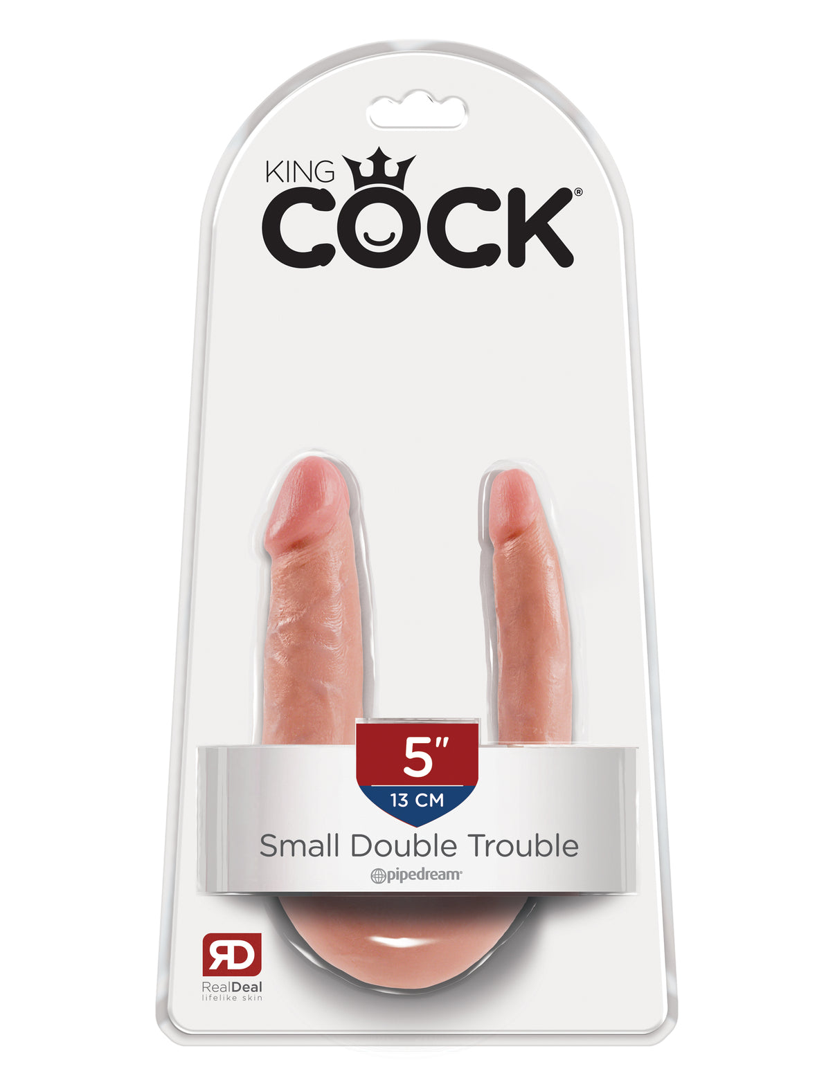 King Penis Small Double Trouble - Flesh | 603912350067 | Discreet Personal Wellness