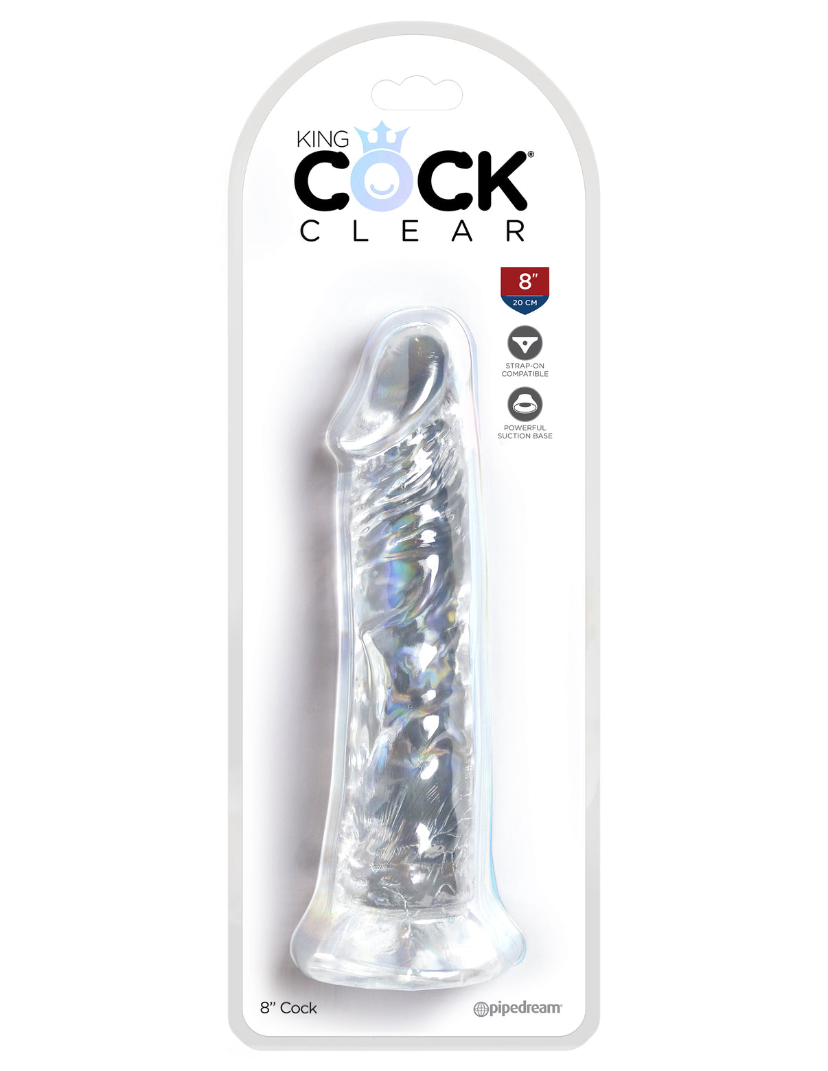 King Penis Clear 8 Inch Penis | 603912759013 | Discreet Personal Wellness