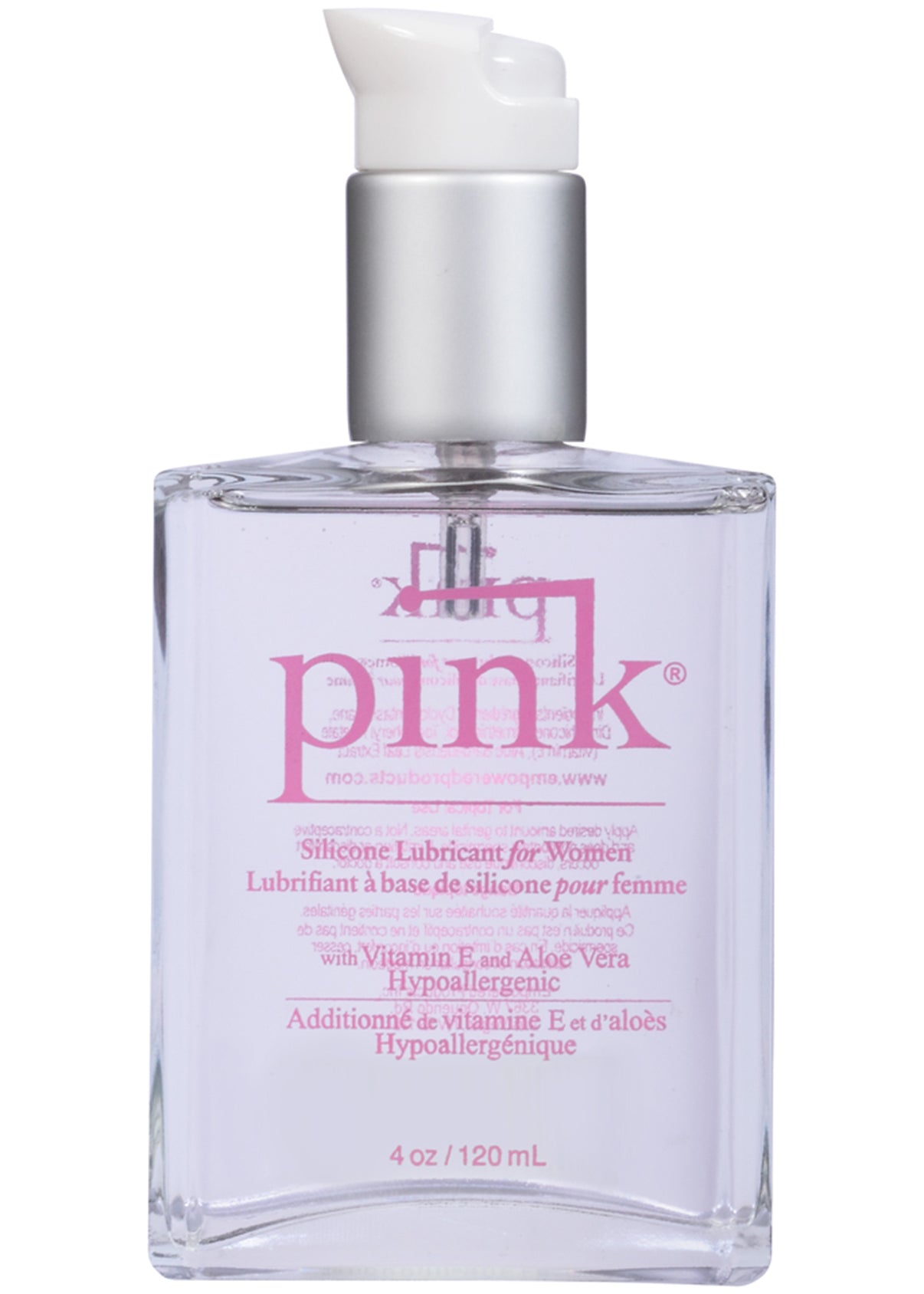 Pink 4oz. Glass Bottle | 813362024139 | Discreet Personal Wellness