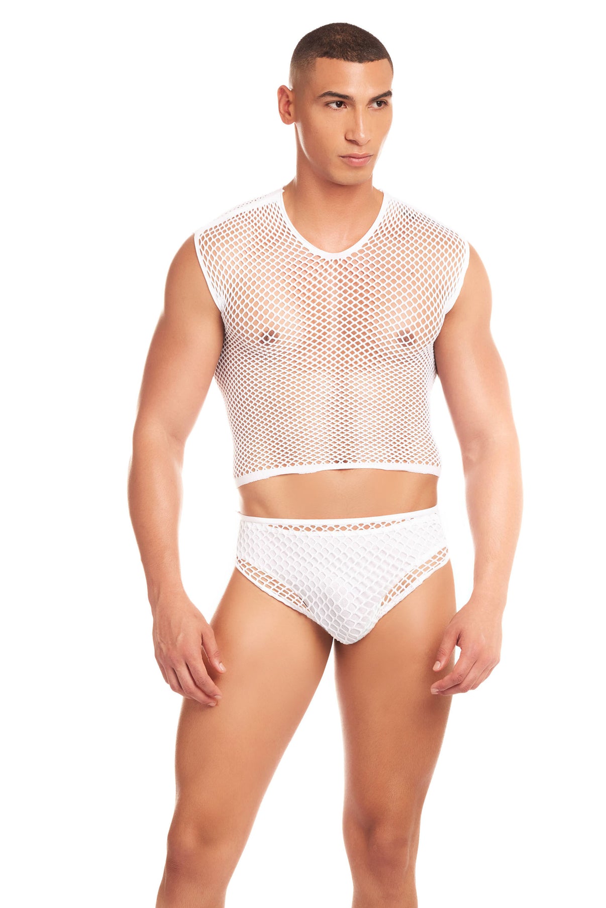 Net Flex 3pc Set - Large/xl - White | 196018769340 | Discreet Personal Wellness
