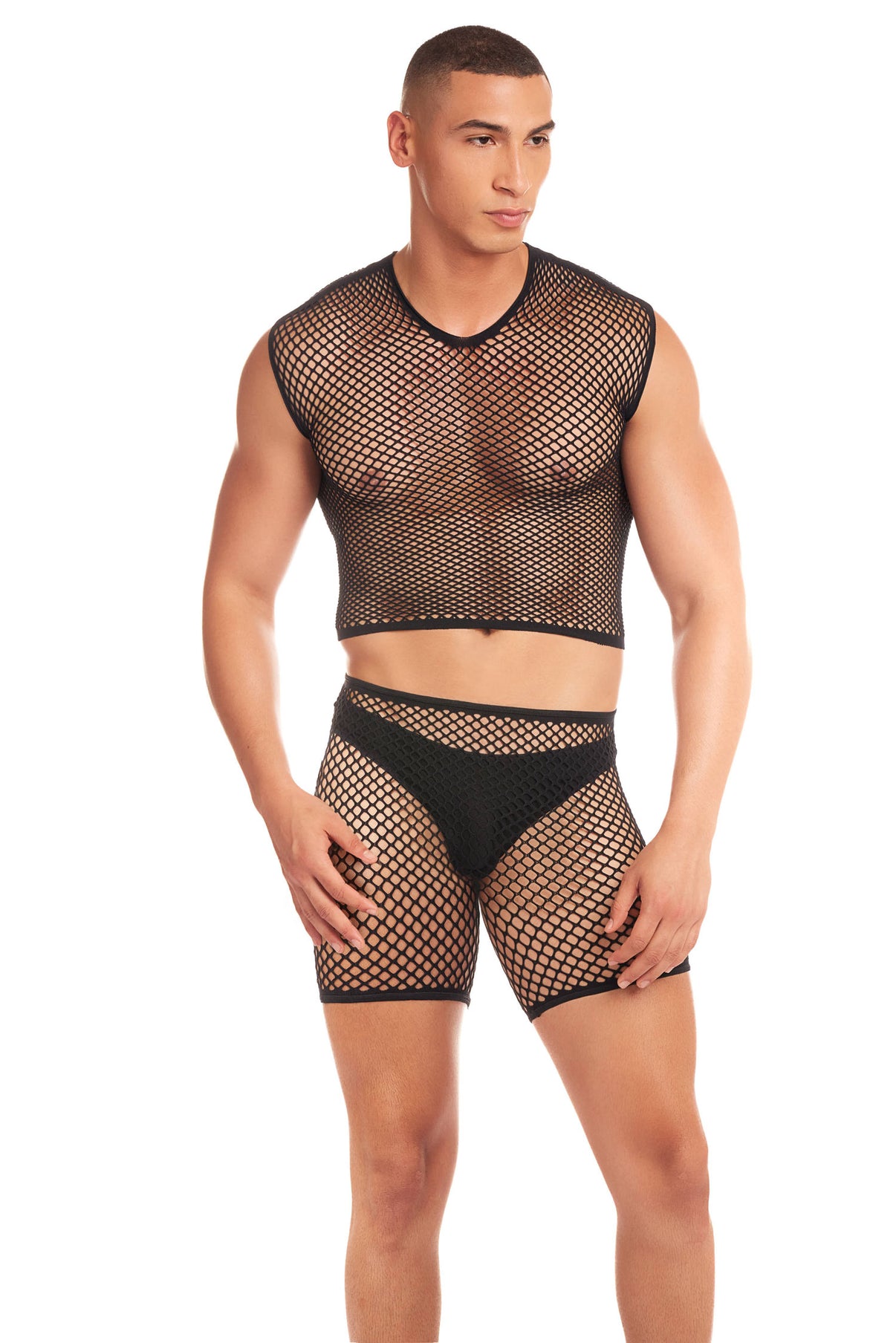 Net-Bula 3pc Set - Large/xl - Black | 196018769364 | Discreet Personal Wellness