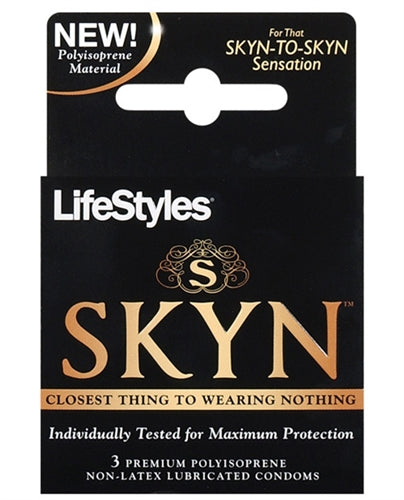 Skyn Original - Non-Latex Lubricated Condoms - 3 Pack | 070907073032 | Discreet Personal Wellness