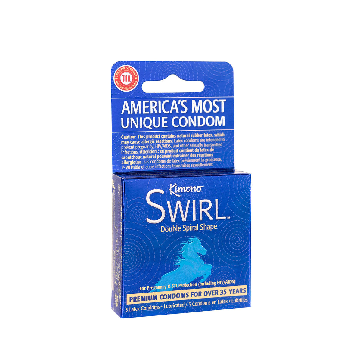 Kimono Swirl 3 Count Condoms | 016169038037 | Discreet Personal Wellness