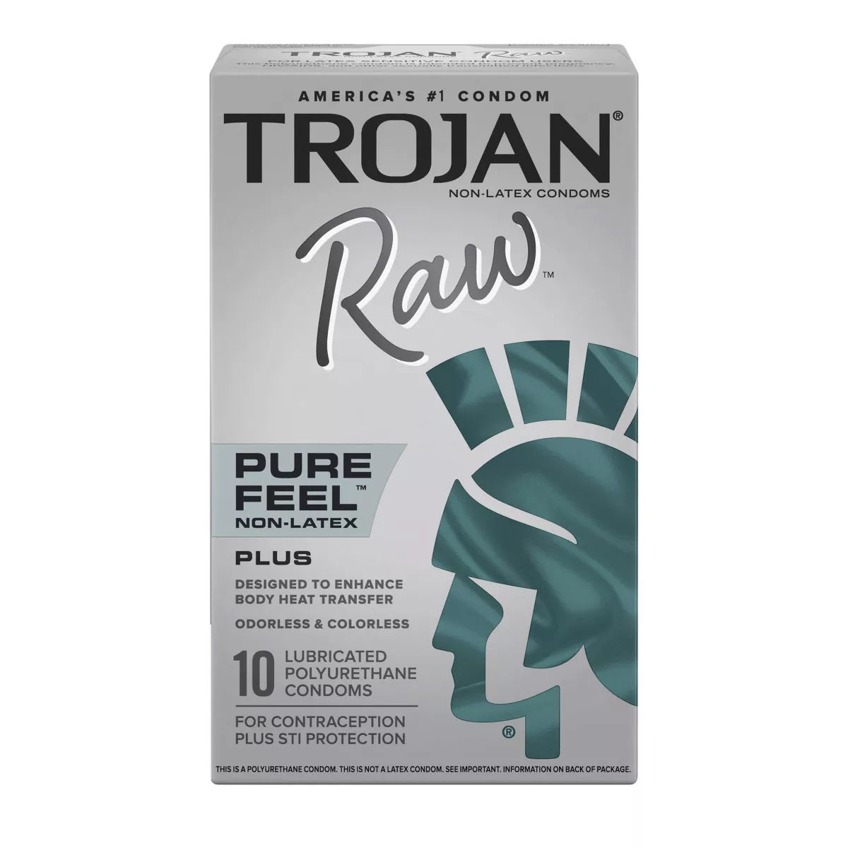 Trojan Raw Non-Latex 10 Pack | 022600999836 | Discreet Personal Wellness