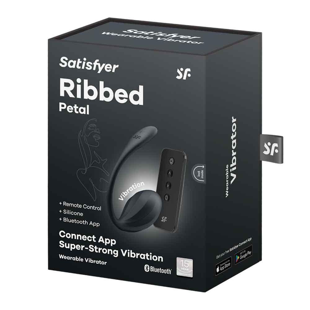 Ribbed Petal Connect App - Black | 4061504002767 | Discreet Personal Wellness
