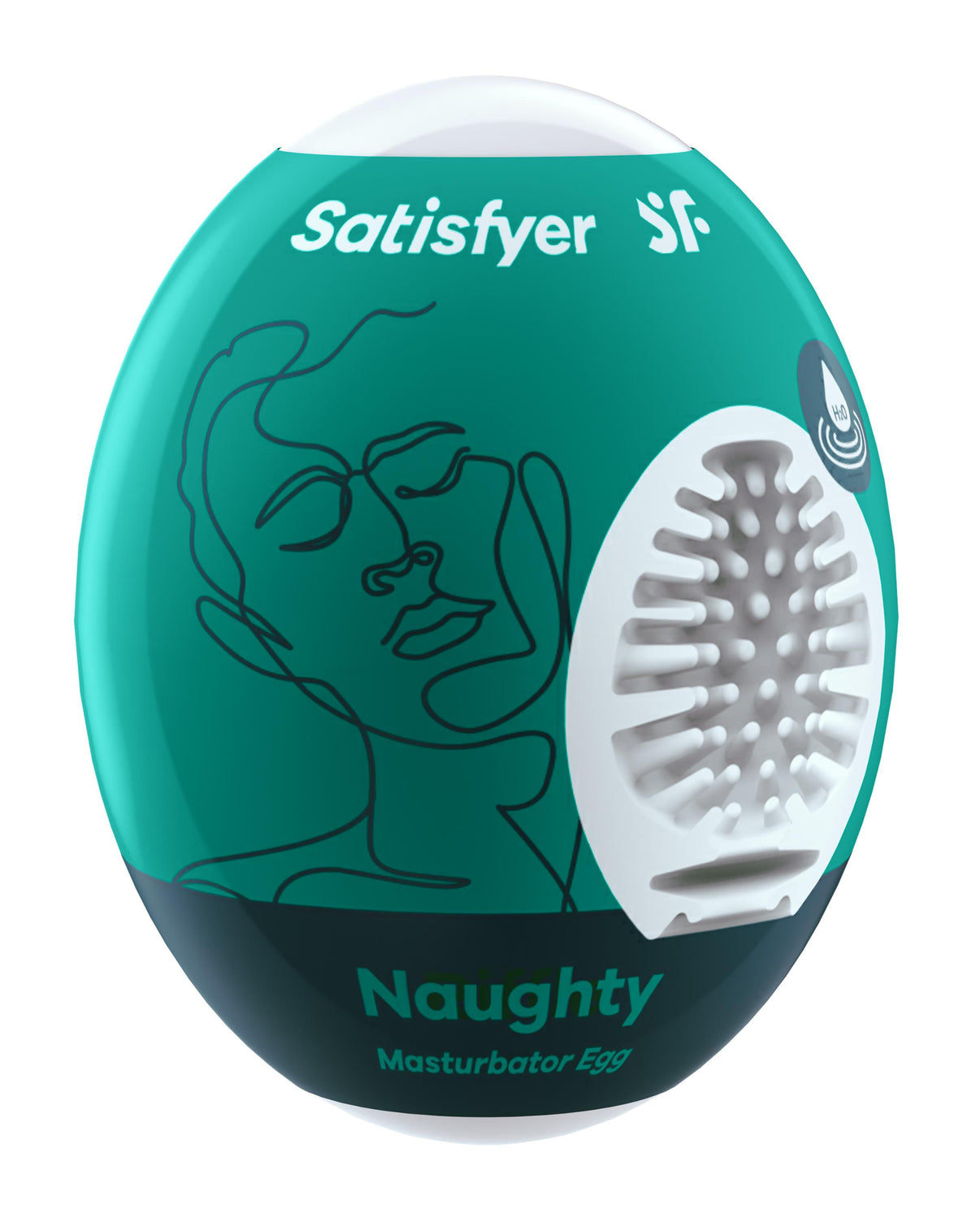 Satisfyer Masturbator Egg - Naughty - Dark Green | 4061504010021 | Discreet Personal Wellness