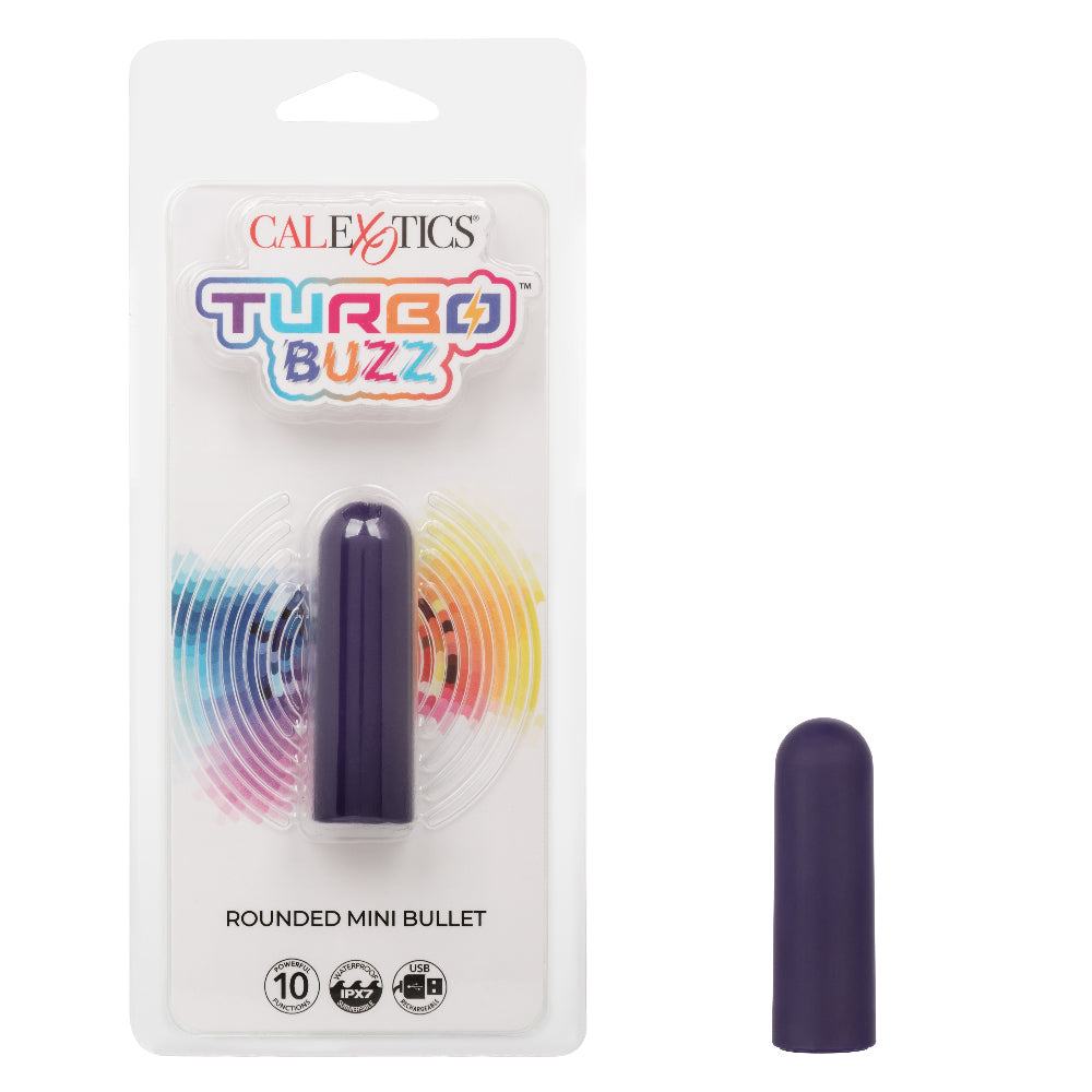 Turbo Buzz Rounded Mini Bullet - Purple | 716770107312 | Discreet Personal Wellness
