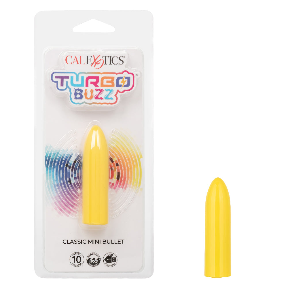 Turbo Buzz Classic Mini Bullet - Yellow | 716770107404 | Discreet Personal Wellness