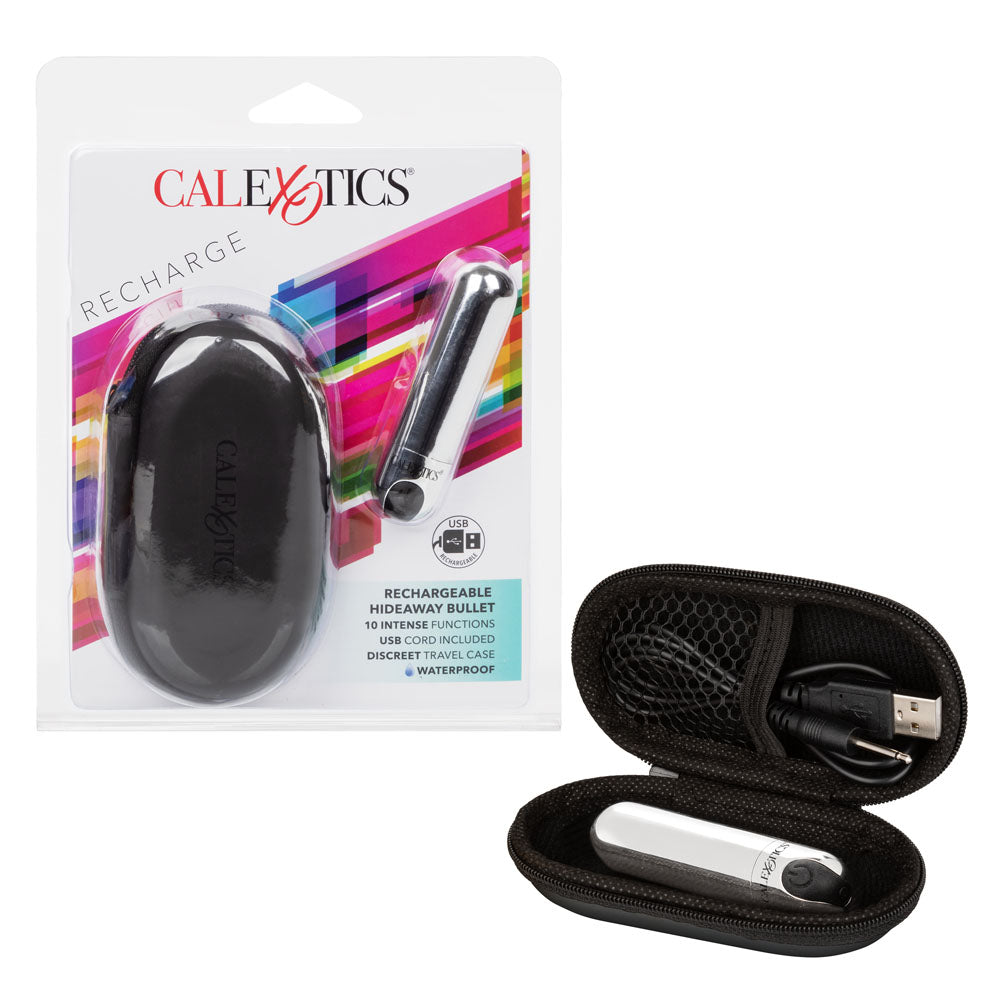 Rechargeable Hideaway Bullet - Silver | 716770094933 | Discreet Personal Wellness