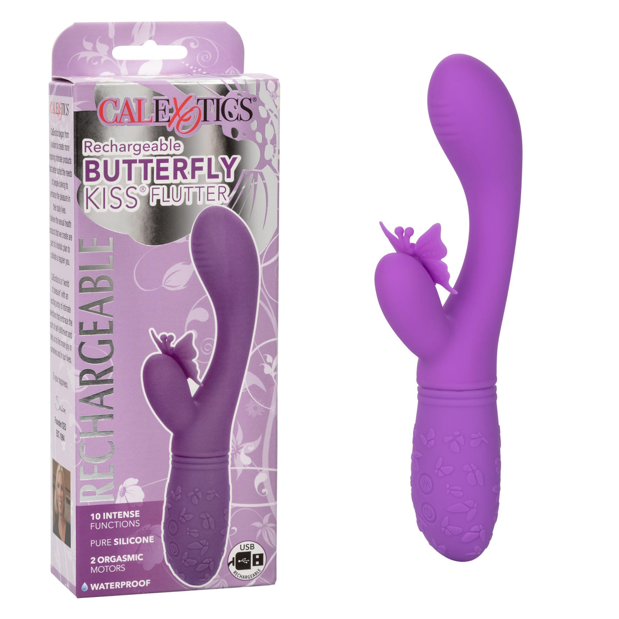 Rechargeable Butterfly Kiss Flutter - Purple | 716770102744 | Discreet Personal Wellness