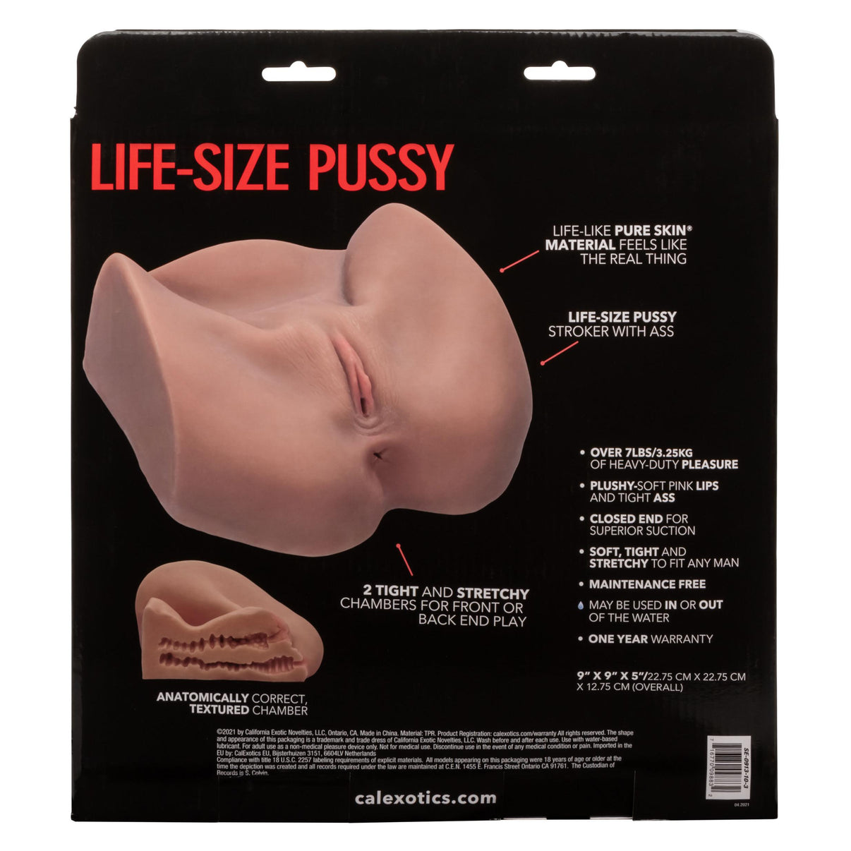 Stroke It Life-Size Vagina - Brown | 716770098832 | Discreet Personal Wellness