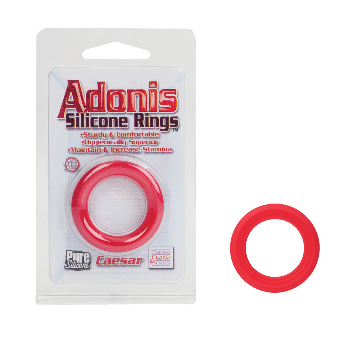 Caesar Silicone Ring - Red | 716770062369 | Discreet Personal Wellness