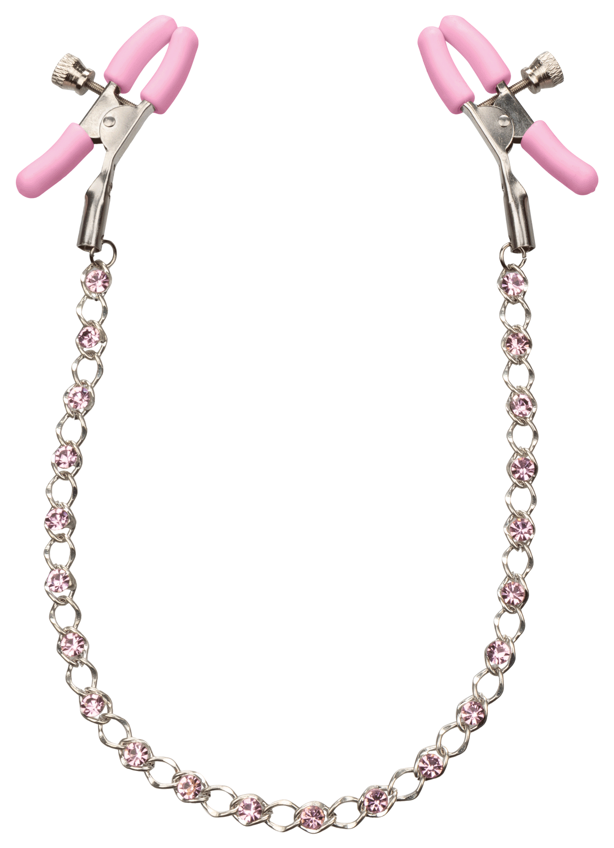 Nipple Play Crystal Chain Nipple Clamps - Pink | 716770101112 | Discreet Personal Wellness