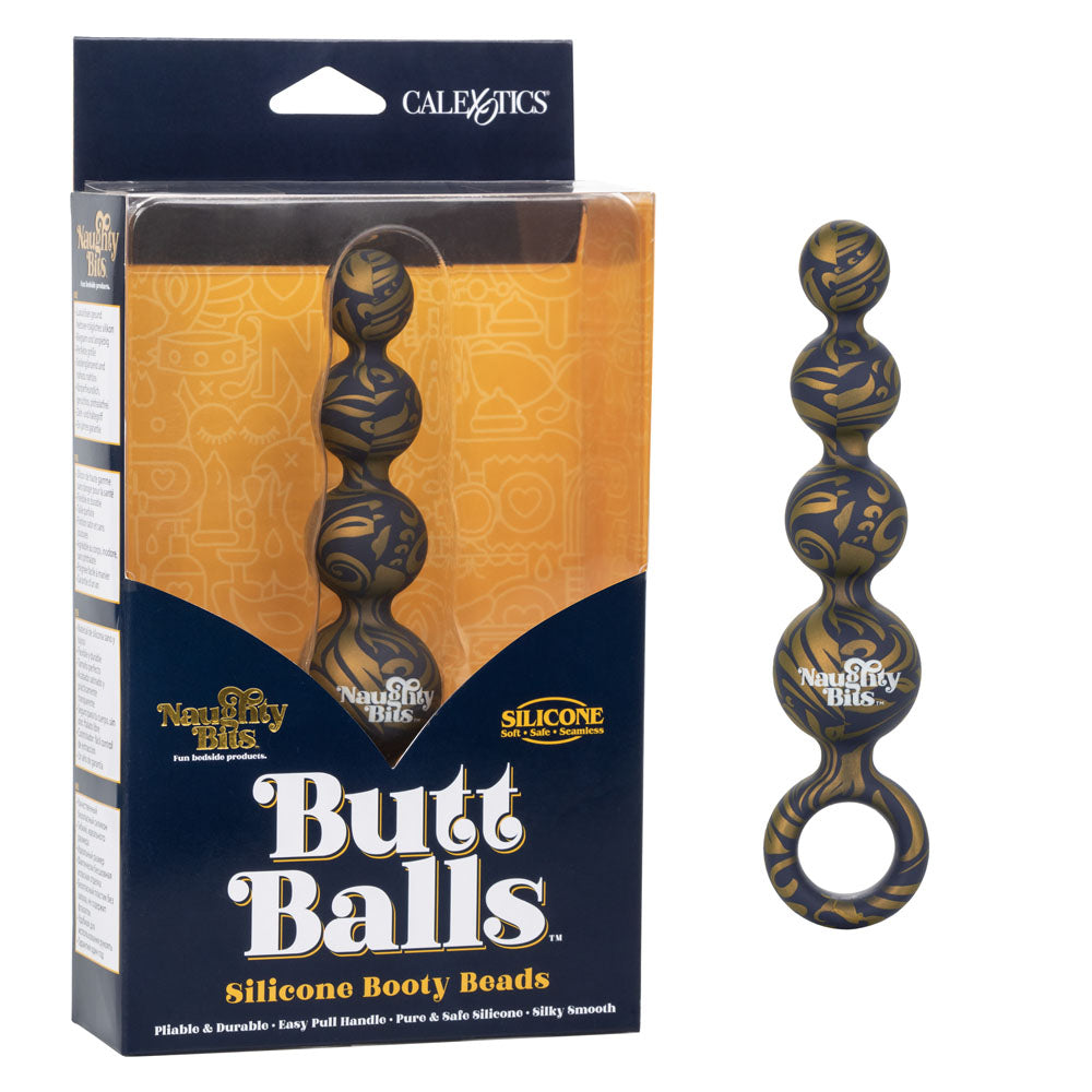 Naughty Bits Butt Balls Silicone Booty Beads | 716770094391 | Discreet Personal Wellness