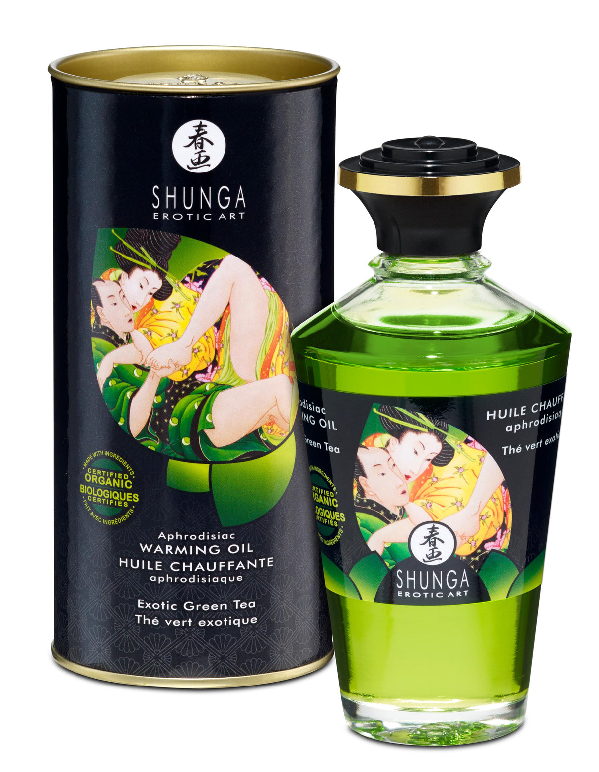 Aphrodisiac Organica Warming Oil - Exotic Green Tea | 697309023115 | Discreet Personal Wellness