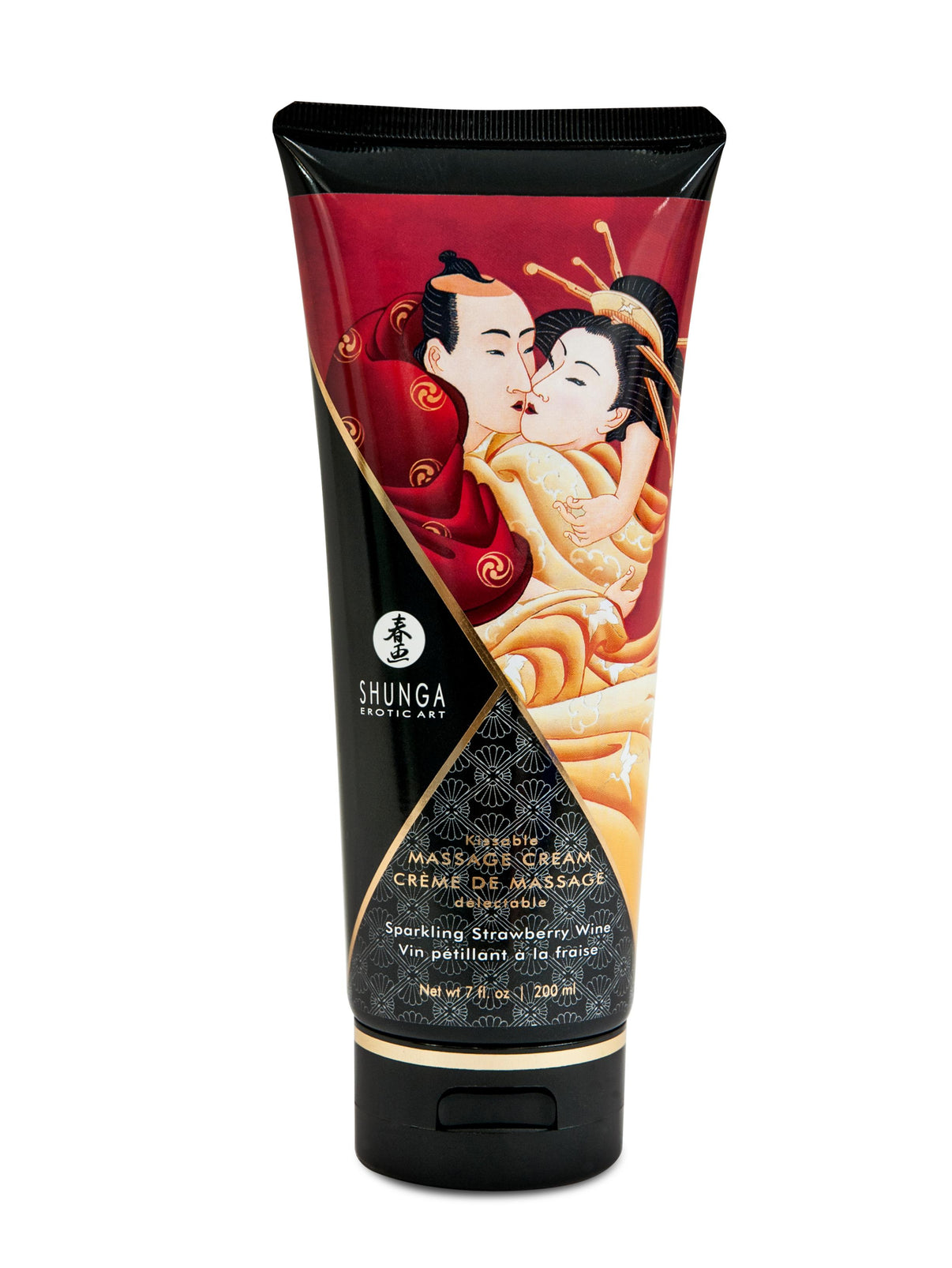 Kissable Massage Cream - Sparkling Strawberry Wine - 7 Fl. Oz. / 200 ml | 697309041089 | Discreet Personal Wellness