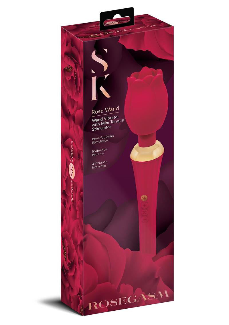 Rosegasm Bouquet Rose Wand - Red | 884472035452 | Discreet Personal Wellness