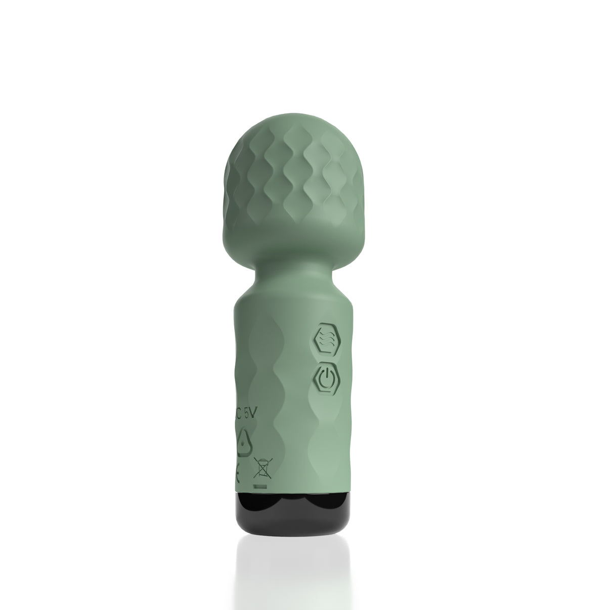 Screaming O Cuties Winny Vibrating Mini Wand - Sage Green | 817483017926 | Discreet Personal Wellness