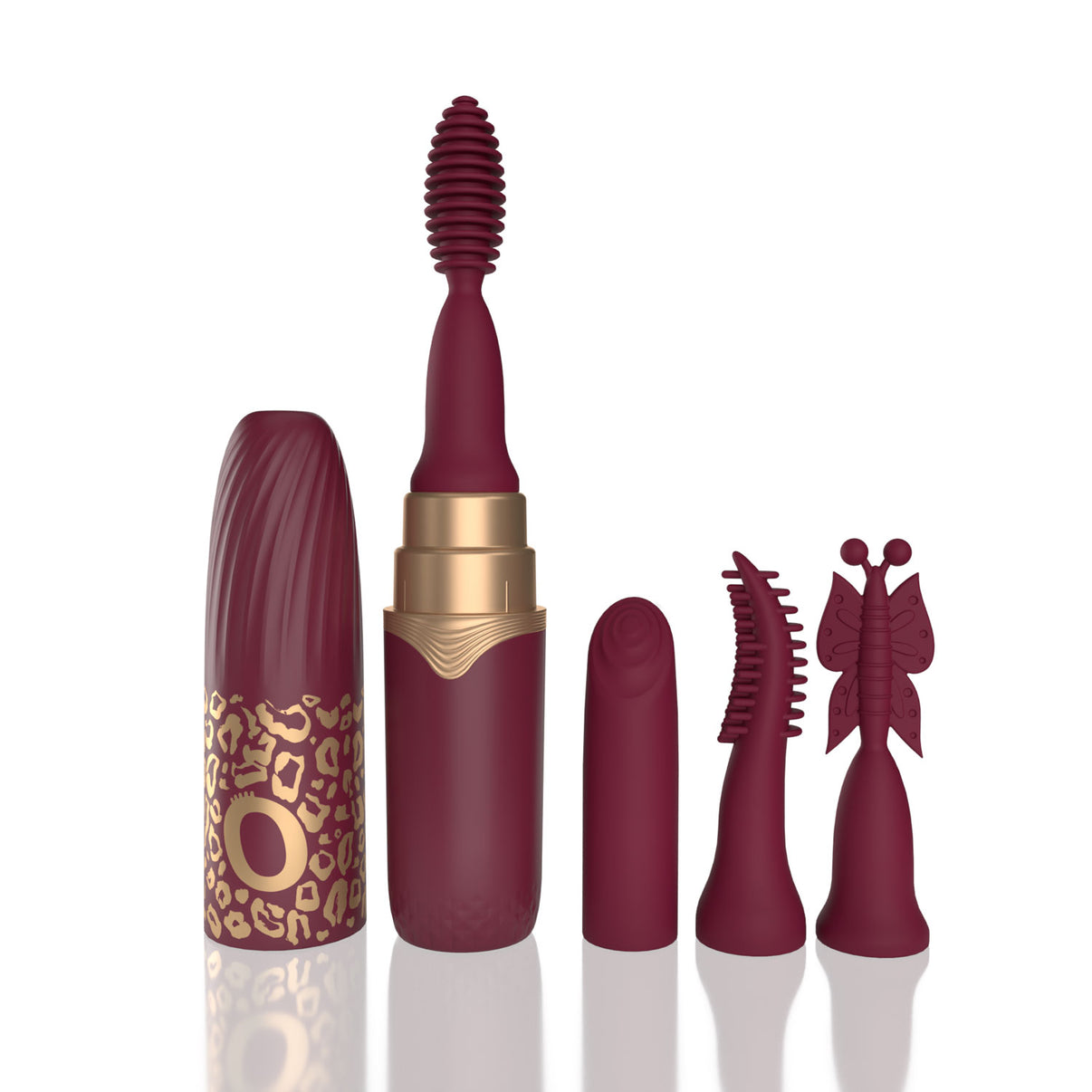 My Secret Premium Rechargeable Vibrating Lipstick Merlot | 817483017414 | Discreet Personal Wellness