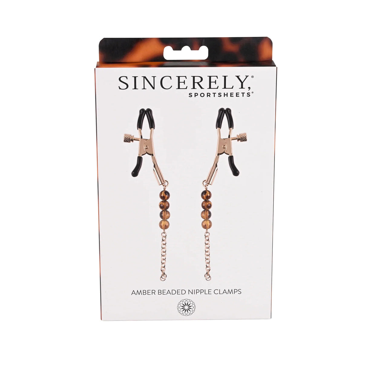 Sincerely Amber Beaded Nipple Clamp | 646709521059 | Discreet Personal Wellness
